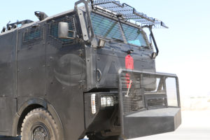 armored anti riot truck battering ram