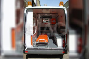 Mercedes Benz Sprinter Ambulance Interior Stretcher and Medical Equipment