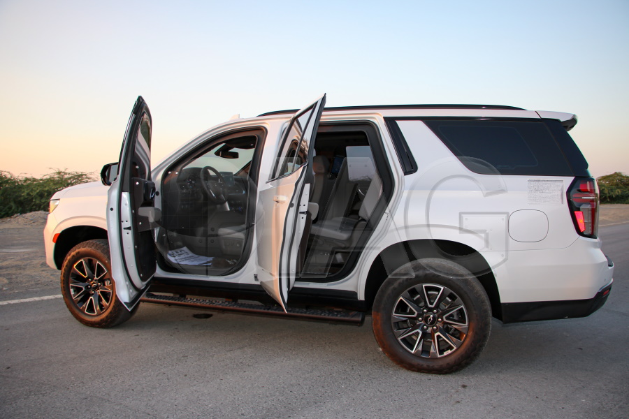 Armored Chevrolet Tahoe fully armored door overlaps