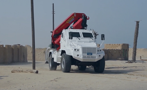 Armored Rescue Crane Vehicle