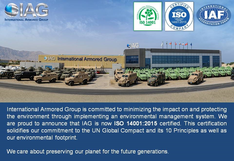 IAG is now ISO 14001:2015 Certified