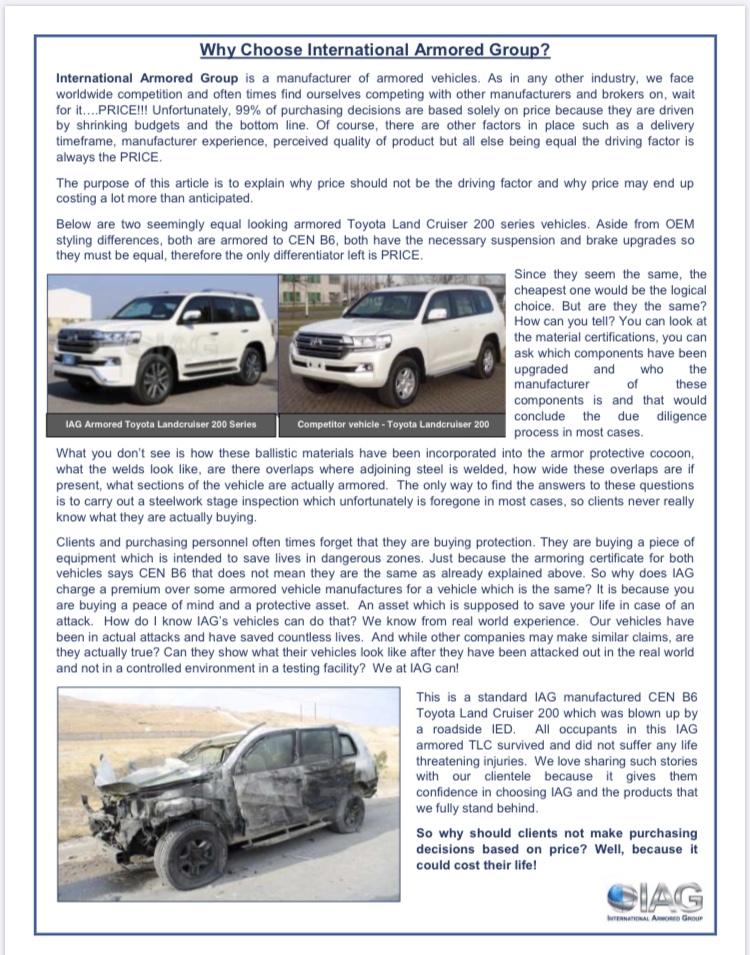 Why Choose International Armored Group?